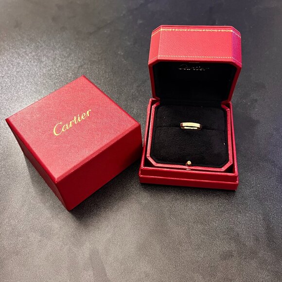 Cartier C de Cartier Wedding Band with Diamond in Gold | Retail: $1,690 size 54 - Picture 1 of 6